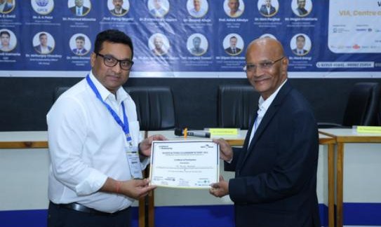 Certificate presentation at the previous summit