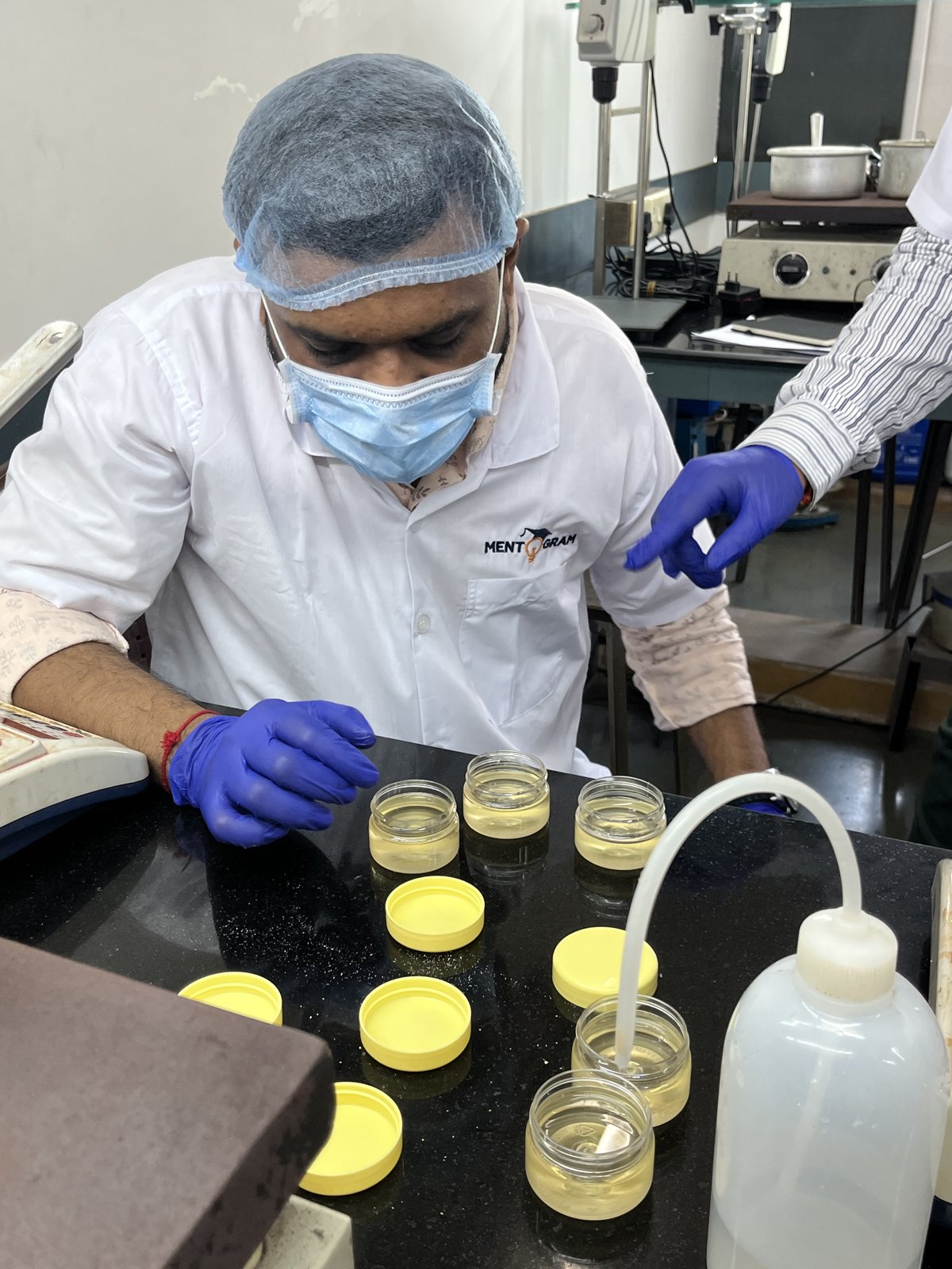 Formulated samples at the lab bench