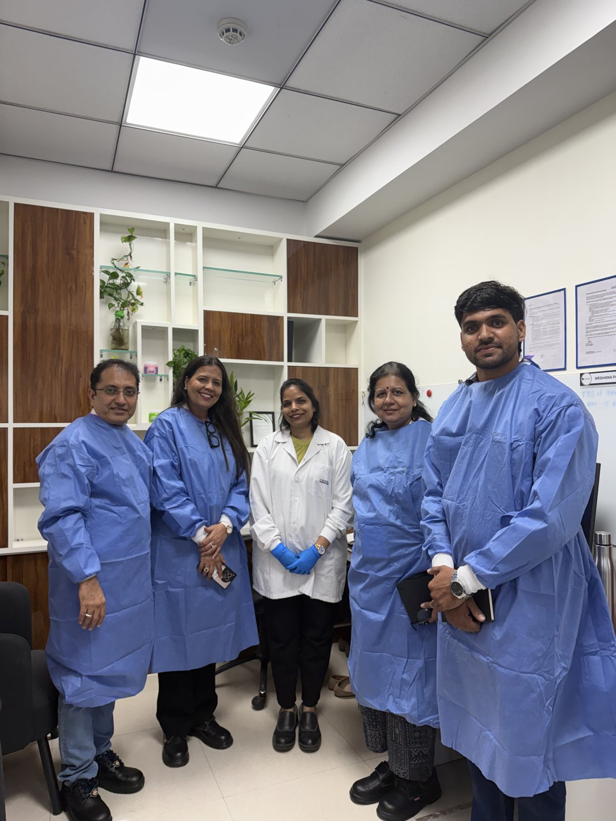 The laboratory team at V. G. Vaze College
